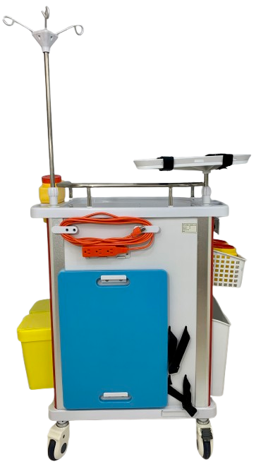 Carro De Urgencias De Plástico ABS y Aluminio, Con Cajones, Llave, Etc. Catálogo: MAET750H