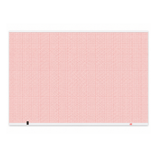 Papel graficado en rojo. Medidas: 21.5cm*28cm Doblado en Z de 200 hojas. Phillips Prueba de Esfuerzo marca NT