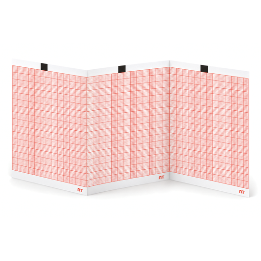 Papel graficado en rojo. Medidas: 9cm*7.5cm Doblado en Z de 400 hojas. P-80 marca NT