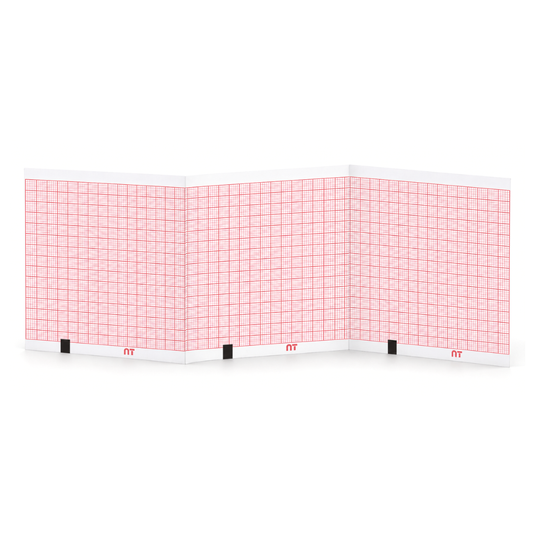 Papel graficado en rojo. Medidas: 9cm*9cm Doblado en Z de 360 hojas. MAC 500 marca NT