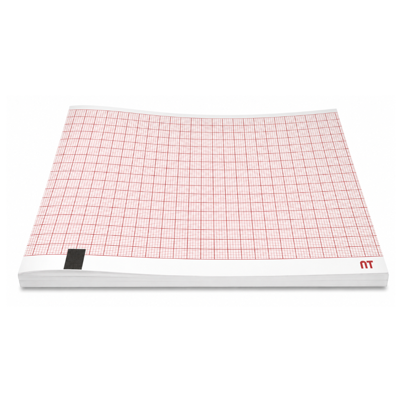 Cargue la imagen en el visor de la galería, Papel graficado en rojo. Medidas: 11cm*14cm Doblado en Z de 100 hojas. Para FUKUDA OP222TE/FX7202. marca NT
