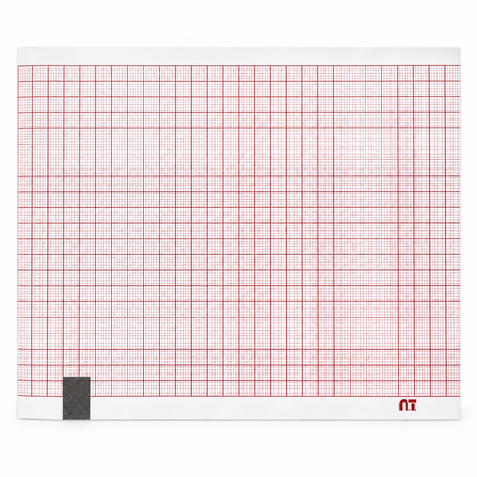 Papel graficado en rojo. Medidas: 11cm*14cm Doblado en Z de 100 hojas. Para FUKUDA OP222TE/FX7202. marca NT