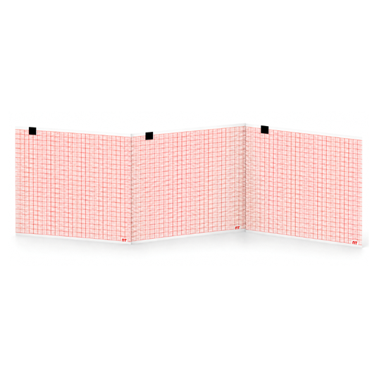 Papel graficado en rojo. Medidas: 13cm *13.5cm Doblado en Z de 300 hojas EK53/EK56 marca NT