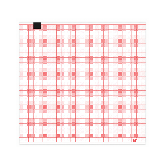 Papel graficado en rojo. Medidas: 13cm *13.5cm Doblado en Z de 300 hojas EK53/EK56 marca NT