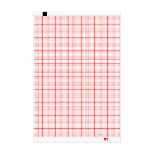 Papel graficado en rojo. Medidas: 14.4cm*10cm Doblado en Z de 350 hojas .Schiller AT6. 2.157005 marca NT