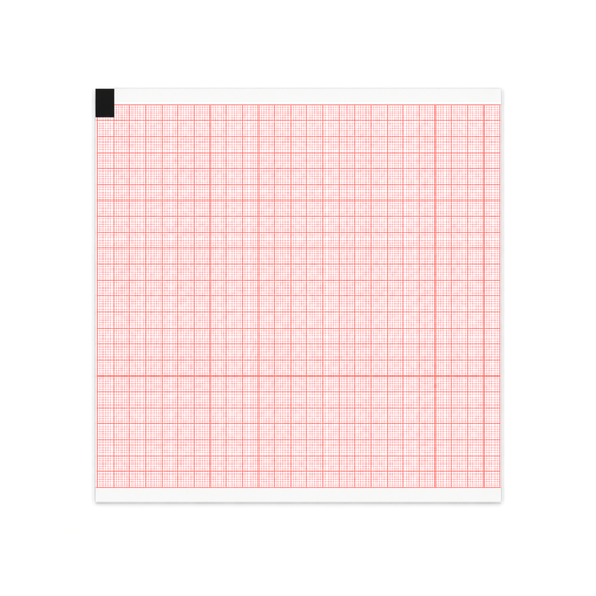 Papel graficado en rojo. Medidas: 14.4cm*15cm Doblado en Z de 30 mts Para FQS145-3A-150 Evertrace. marca NT