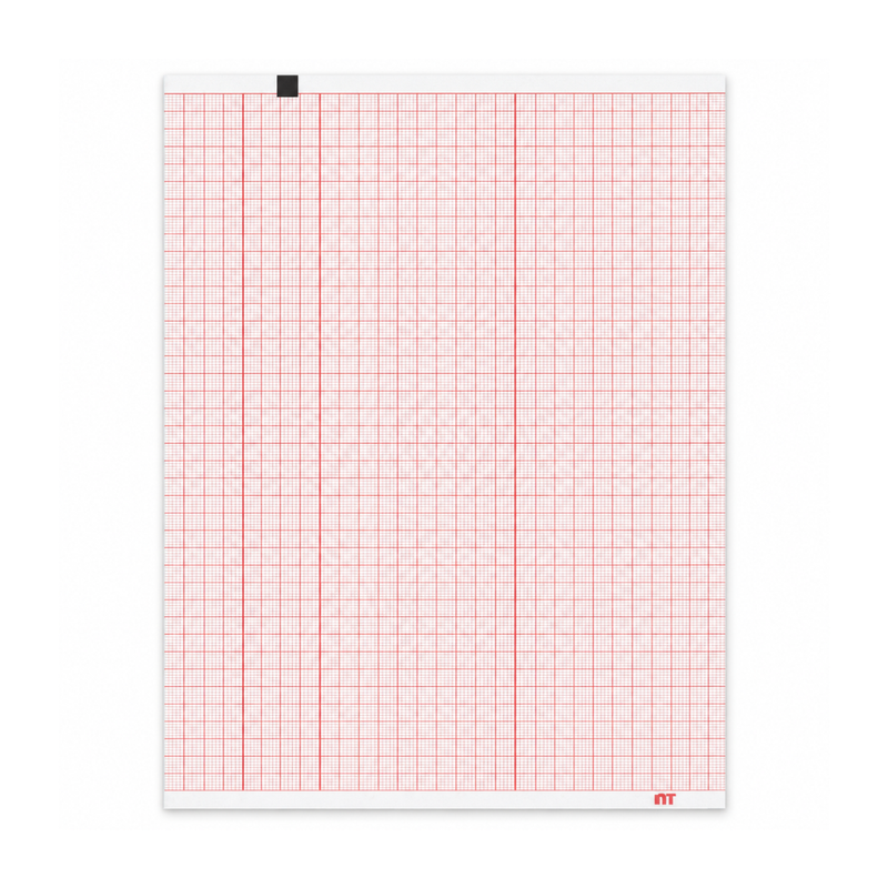 Cargue la imagen en el visor de la galería, Papel graficado en rojo. Medidas: 21cm*14cm Doblado en Z de 250 hojas. Para Schiller AT-10. 2.157012. marca NT
