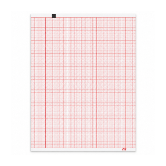 Papel graficado en rojo. Medidas: 21cm*14cm Doblado en Z de 250 hojas. Para Schiller AT-10. 2.157012. marca NT