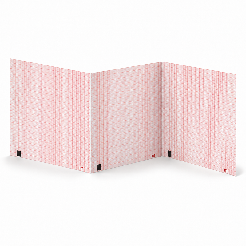 Cargue la imagen en el visor de la galería, Papel graficado en rojo. Medidas: 21cm*29.5cm Doblado en Z de 150 hojas. Para Marquette MAC1200. marca NT
