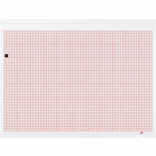 Papel graficado en rojo. Medidas: 21.2cm*28cm Doblado en Z de 200 hojas. Cardiette AR2100 marca NT