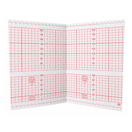 Papel graficado en rojo. Medidas: 15.1cm*10cm Doblado en Z de 200 hojas.Phillips marca NT