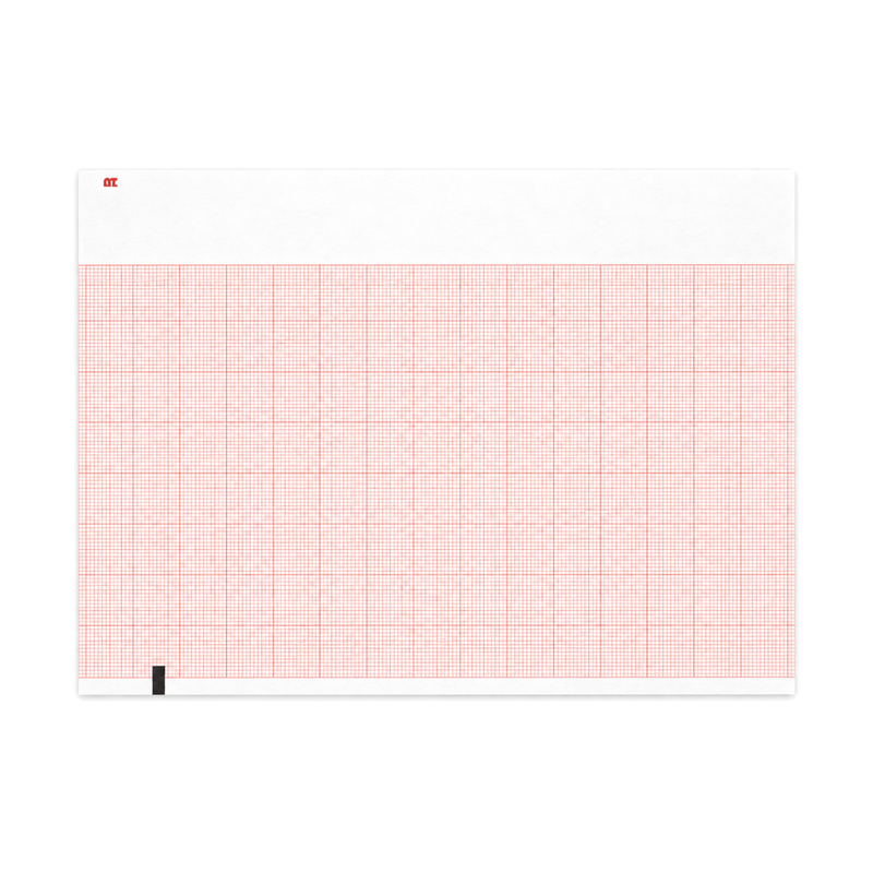 Cargue la imagen en el visor de la galería, Papel graficado en rojo. Medidas: 21cm*28cm Doblado en Z de 200 hojas. Para ECG Welch Allyn CP200/CP150/CP100. marca NT
