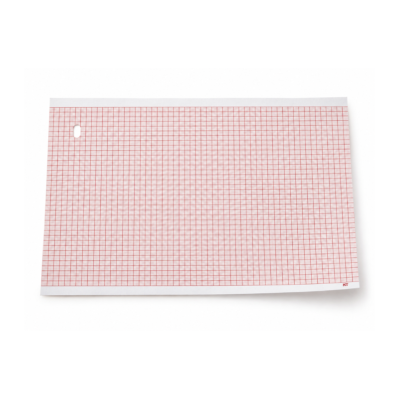 Cargue la imagen en el visor de la galería, Papel graficado en rojo. Medidas: 21.5cm*28cm Doblado en Z de 200 hojas. Para ECG Marquette CASE/MAC. marca NT
