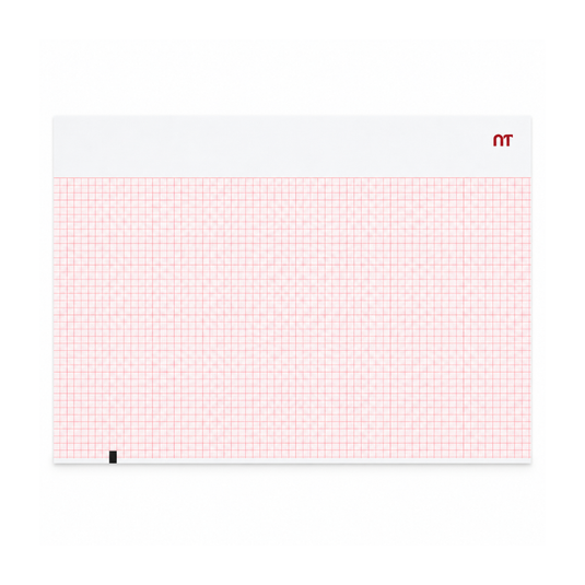 Papel graficado en rojo. Medidas: 21.cm*30cm Doblado en Z el 300 hojas. 910002651 marca NT