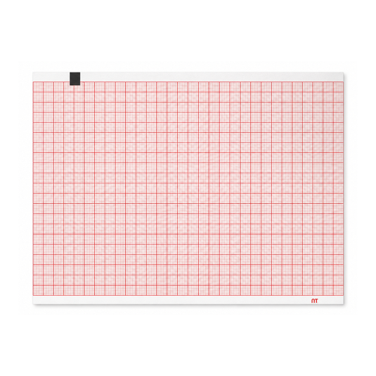 Papel graficado en rojo. Medidas: 11.4cm*15cm Doblado en Z de 100 hojas. SCHILLER FT-1 marca NT