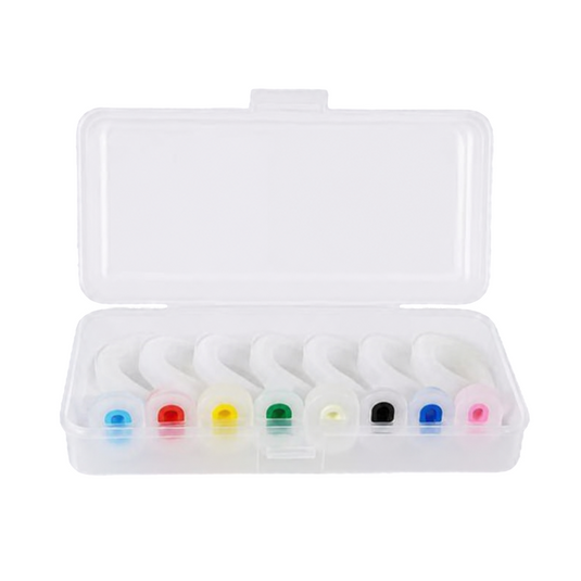 Set De 8 Cánulas Guedel Rígidas Con Clave De Color No.00 (40 Mm) A No.6 (110 Mm), En Estuche De Plástico Rígido - 8 piezas - Marca Respifix