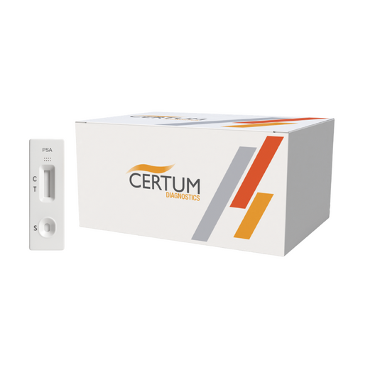 Prueba para detección de Antígeno Prostático Específico (PSA) Semicuantitativa en Cassette - Caja con 40 piezas - Certum
