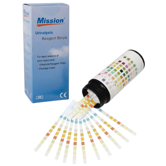 Prueba Mission Para Detección De Microalbuminuria (Creatinina/Albúmina) En Tira - Frasco Con 25 Pruebas - Acon marca Mission