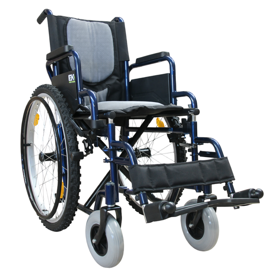 Silla De Ruedastt 14 ̈ Azul Abat/Remov Alum Neumática 8x2 (Rin De Plástico Tipo Estrella) marca EKO MOBILITY