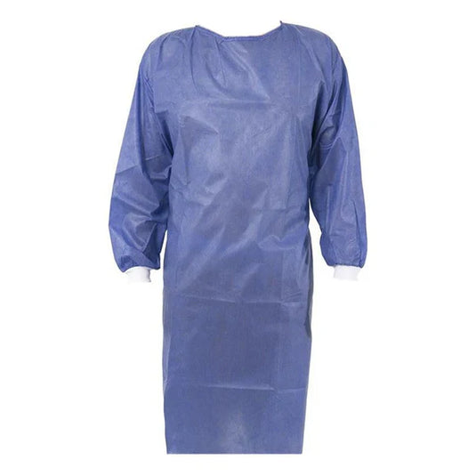 Bata para paciente desechable marca Provemedic, manga larga con puños elásticos, talla unitalla, para mayor cobertura y protección