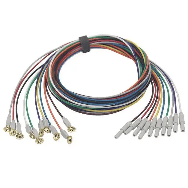 Paquete con 10 electrodos de copa de oro para electroencefalograma (EEG)