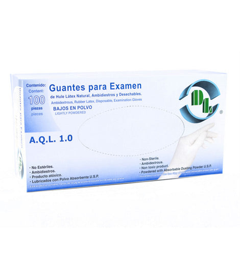 Caja con 100 guantes para exploración no estériles, tamaño mediano