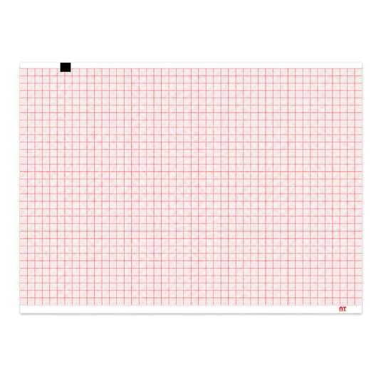 Papel graficado en rojo. Medidas 21cm *28cm Doblado en Z de 360 hojas SchillerR AT102 marca NT