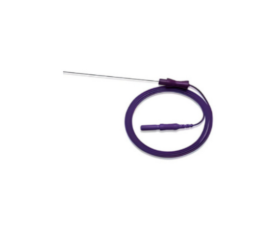 Aguja Monopolar Desechable con Cable 75Mm 26G Violeta