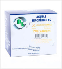 Aguja Hipodérmica DL Desechable, Calibres, 20X38