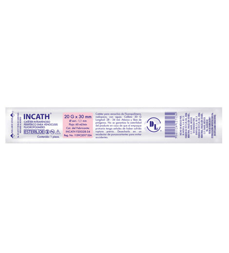 Catéter Venoc. Cal. 14 G Long. 46-52 Mm. DLP Catálogo: CATDLP P14G46-52