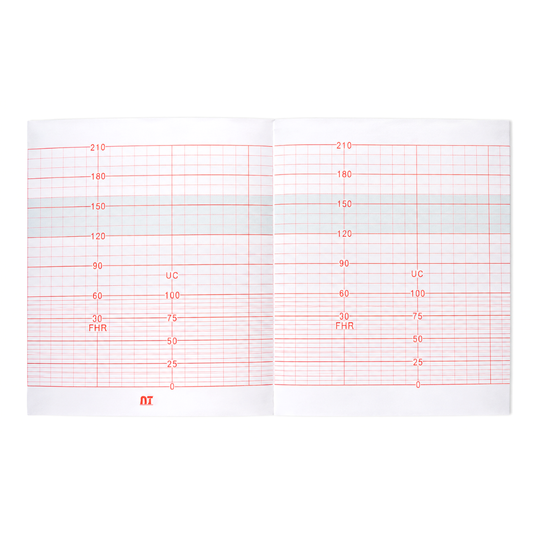 Papel graficado en rojo. Medidas: 11.1cm*10cm Doblado en Z de 160 hojas. 54859 marca NT