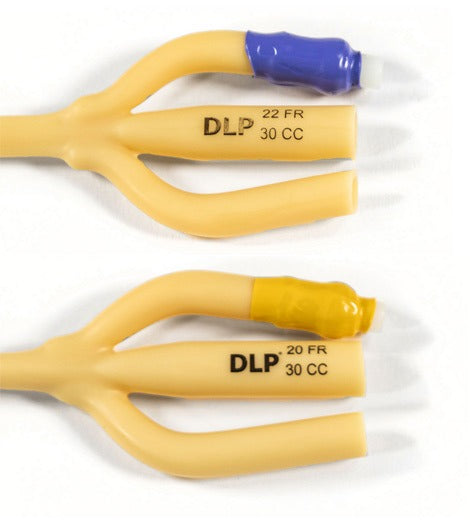 Paquete con 10 sondas Foley de 3 vías con balón de 30ml, calibre 22 FR