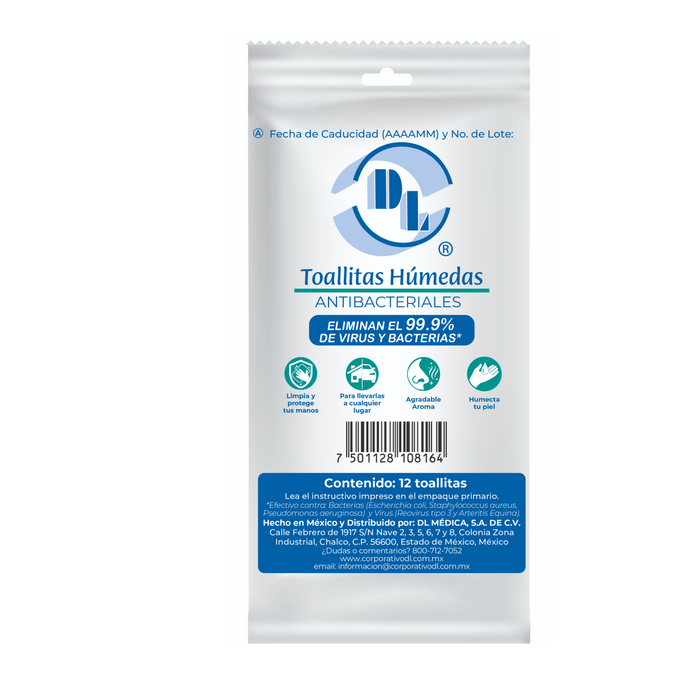 Toalla Húmeda Antibacterial Caja con 100 piezas
