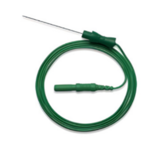 Aguja Monopolar Desechable con Cable 37Mm 26G Verde