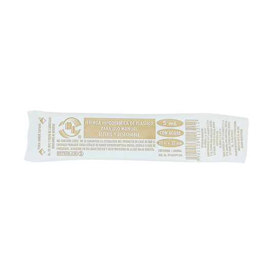 Jeringa Estéril Desechable de 5 ML C/AGUJA