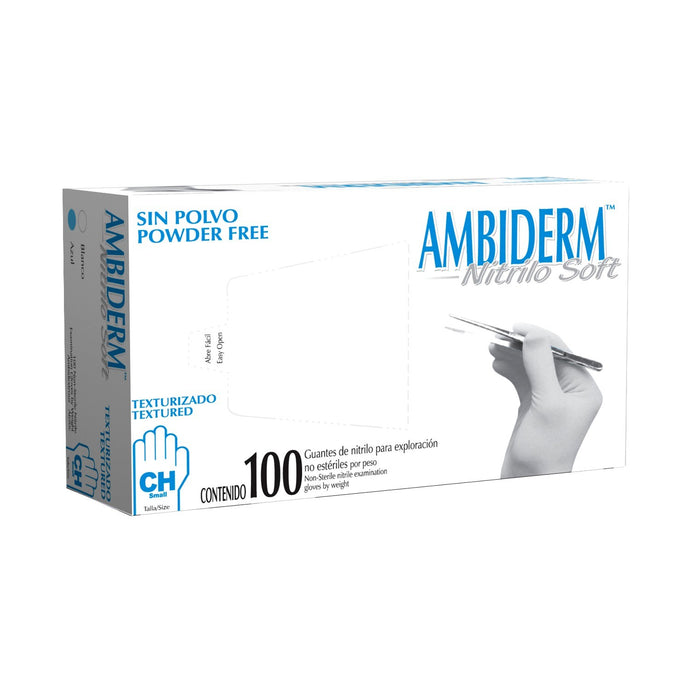 Guante Ambiderm Nitrilo Soft Talla Chica para Exploración No Estéril Neotecnia