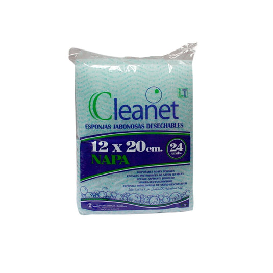 Esponjas Jabonosas Cleanet de Napa Caja con 125 bolsas