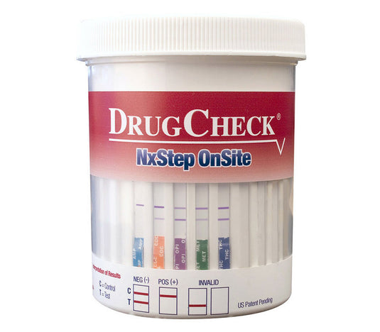 Frasco para Prueba de Consumo de Sustancias 6 Parámetros (AMP, BZD, COC, MET, OPI, THC)