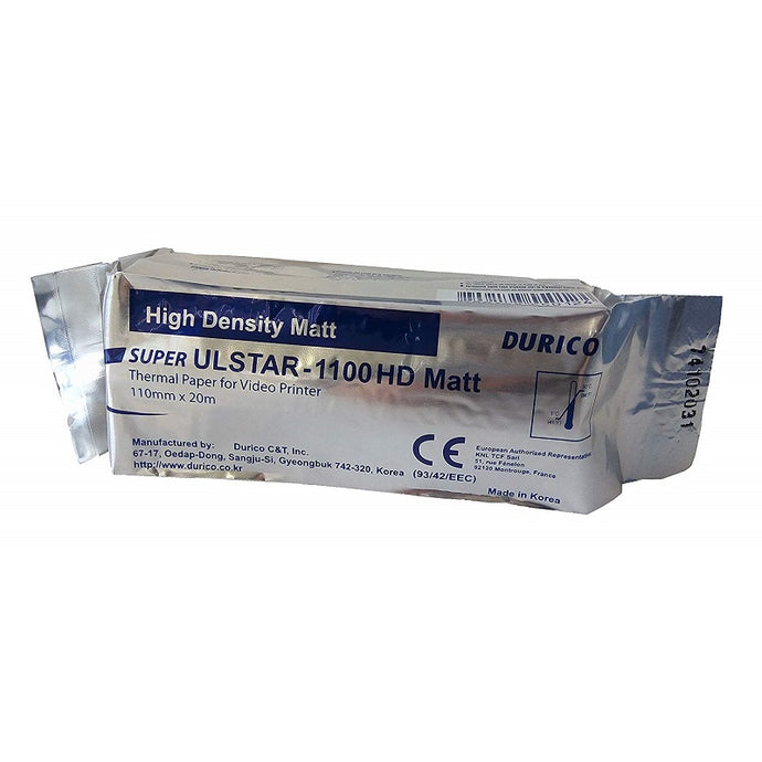 Papel Para Impresora Ultrasonido De 110 MM X 20 M DURICO ULSTAR-1100 HD