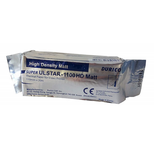 Papel Para Impresora Ultrasonido De 110 MM X 20 M DURICO ULSTAR-1100 HD